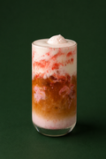 Strawberry + Cream latte